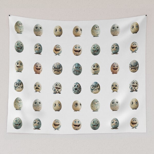 Item preview, Chibi Easter Egg Stickers – Blue Edition – 16 Fun Designs for Your Spring Celebration designed and sold by sabantha.