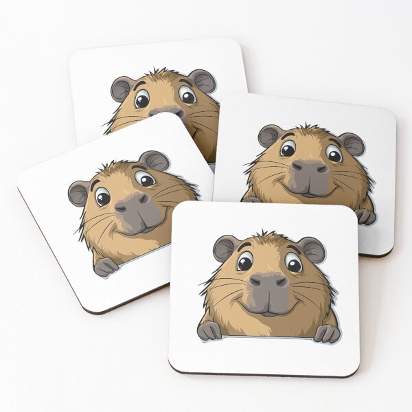 Item preview, Cute Capybara Cartoon designed and sold by NicolasGlowArt.