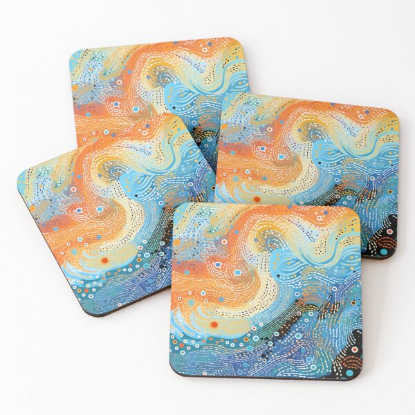 Item preview, Aboriginal Inspired Dot Art - Beach designed and sold by GrinGalore.