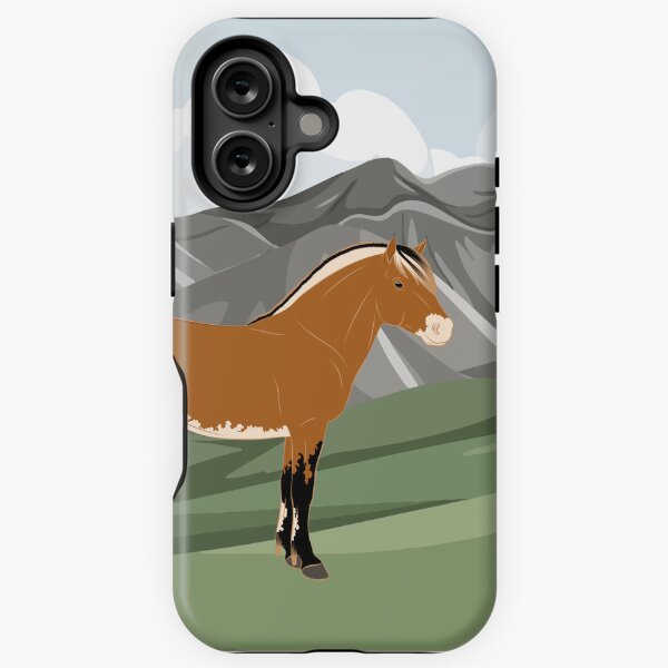 Aperçu de l'œuvre Cheval Fjord, cheval isabelle avec paysage, cheval de selle léger, races de chevaux de la Norvège créée et vendue par WebEquitation®.