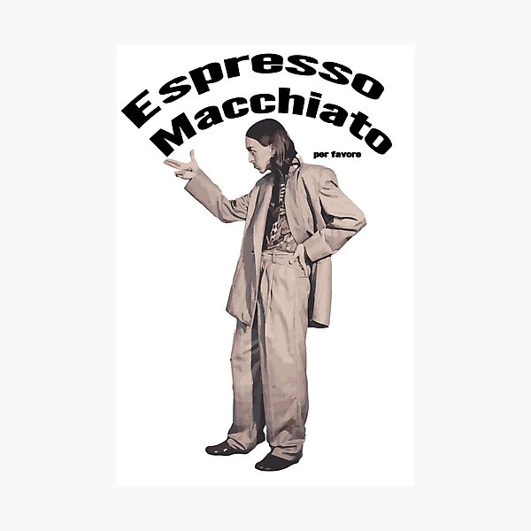Item preview, Tommy Cash Espresso Macchiato illustration graphic art eurovision designed and sold by ciaosonovikk.