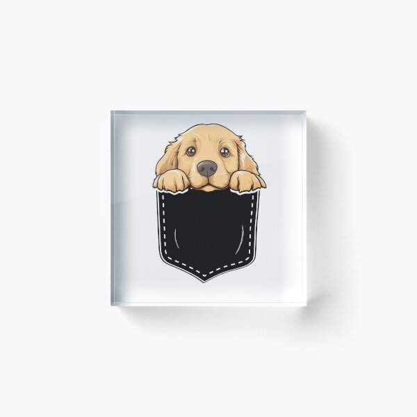 Item preview, Golden Retriever and Pocket designed and sold by NicolasGlowArt.