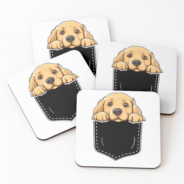Item preview, Golden Retriever and Pocket designed and sold by NicolasGlowArt.