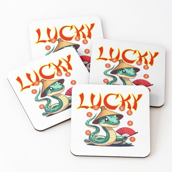 Item preview, lucky snake chinese zodiac cute cartoon designed and sold by Panya-Design.