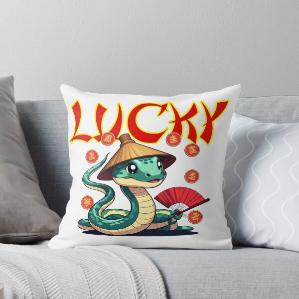Aperçu de l'œuvre serpent porte-bonheur zodiaque chinois dessin animé mignon créée et vendue par Panya-Design.