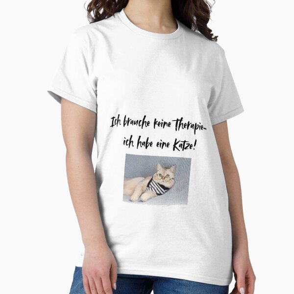 Artikel-Vorschau von Ich brauche keine Therapie- ich habe eine Katze, designt und verkauft von LazyCatDesigns1.