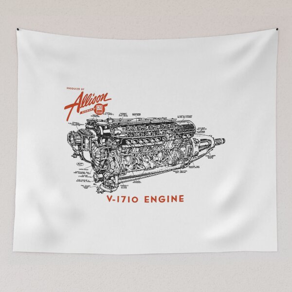 Item preview, Allison V-1710 Engine Poster designed and sold by MidniteTraffic.