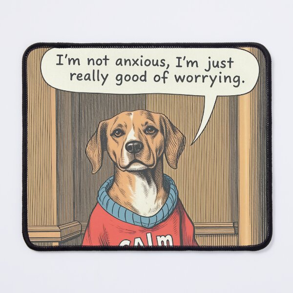 Item preview, Dog Anxiety Sticker - 'I'm Not Anxious, I'm Just Really Good at Worrying designed and sold by Thread-Verse.