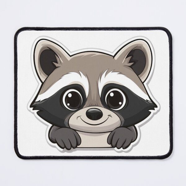 Item preview, Cartoon Sticker of Raccoon designed and sold by NicolasGlowArt.