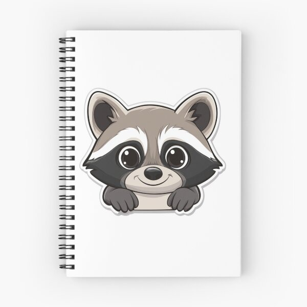 Item preview, Cartoon Sticker of Raccoon designed and sold by NicolasGlowArt.