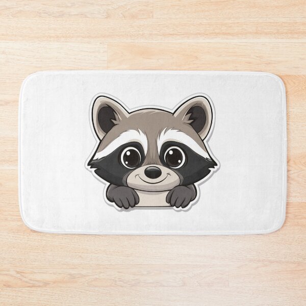 Item preview, Cartoon Sticker of Raccoon designed and sold by NicolasGlowArt.