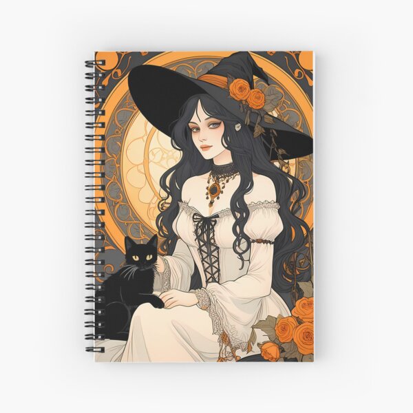 Item preview, Witch with Black Cat designed and sold by printsseraph.