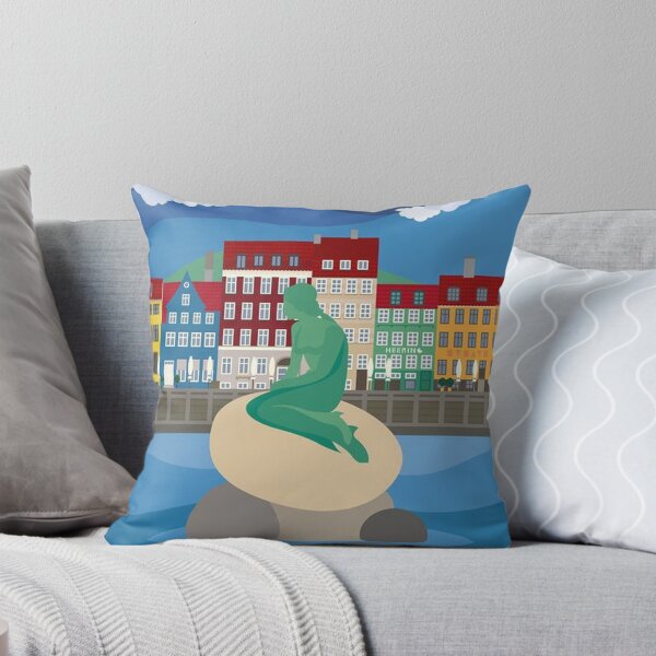 Item preview, LITTLE MERMAID : Vintage Copenhagen Denmark Harbor Statue Print designed and sold by posterbobs.