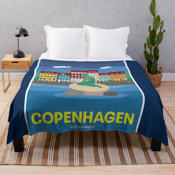 Item preview, LITTLE MERMAID : Vintage Copenhagen Denmark Harbor Statue Print designed and sold by posterbobs.