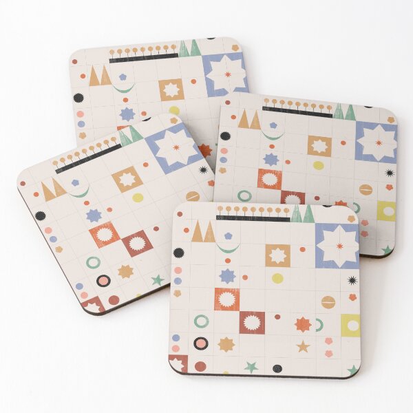 Item preview, Modern Geometric Pattern – Abstract Retro-Inspired Design Tiles designed and sold by DAMADRAMA.