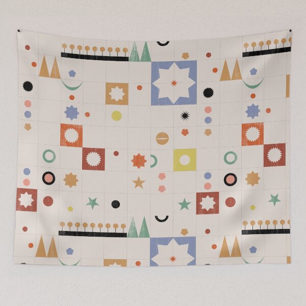 Item preview, Modern Geometric Pattern – Abstract Retro-Inspired Design Tiles designed and sold by DAMADRAMA.