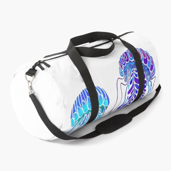 Item preview, Three watercolor blue, purple and turquoise coloured jellyfish swimming up designed and sold by Hillary Holt.