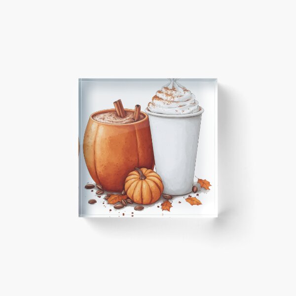 Item preview, Pumpkin  Latte with Cinnamon and Whipped Cream designed and sold by IceFlowerArt.