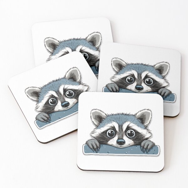 Item preview, Raccoon Sticker Cartoon designed and sold by NicolasGlowArt.