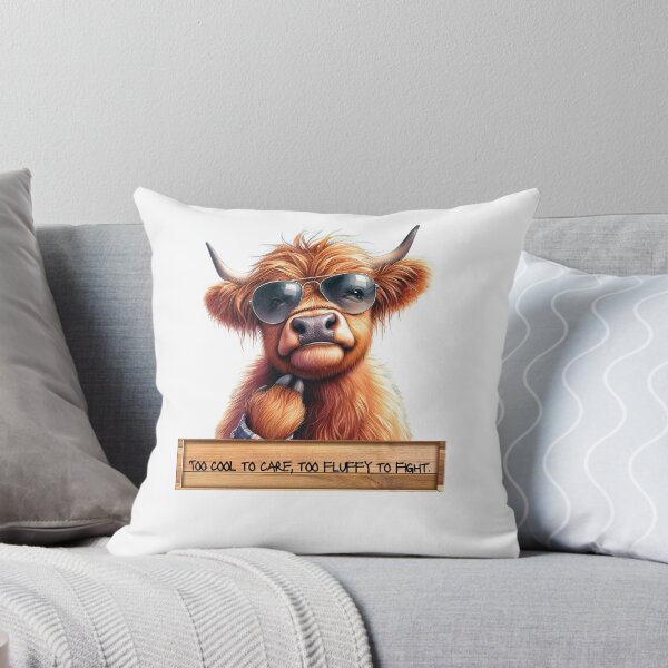 Item preview, Savage Fluffy Highland Cow – Cute but Unbothered designed and sold by Savage.SelfHelp .