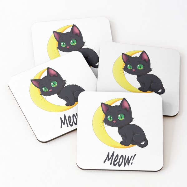 Item preview, Black cat on the moon designed and sold by GiCapgraphics.