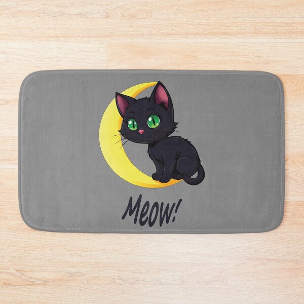 Item preview, Black cat on the moon designed and sold by GiCapgraphics.