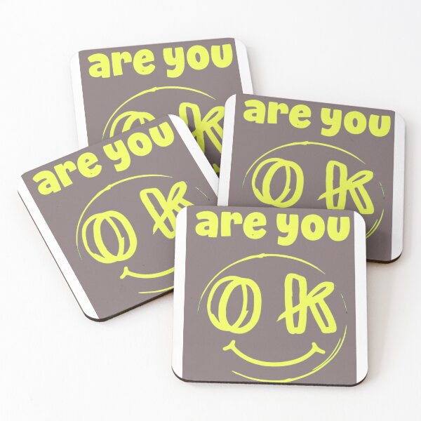 Item preview, Minimalist "Are You OK" Smiley Face Typography Art for Mental Health Awareness designed and sold by IINSPIRA.