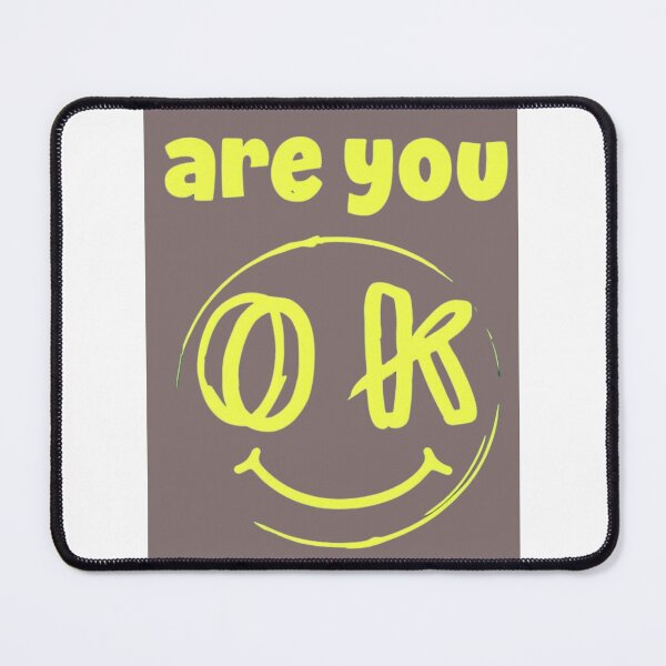 Item preview, Minimalist "Are You OK" Smiley Face Typography Art for Mental Health Awareness designed and sold by IINSPIRA.
