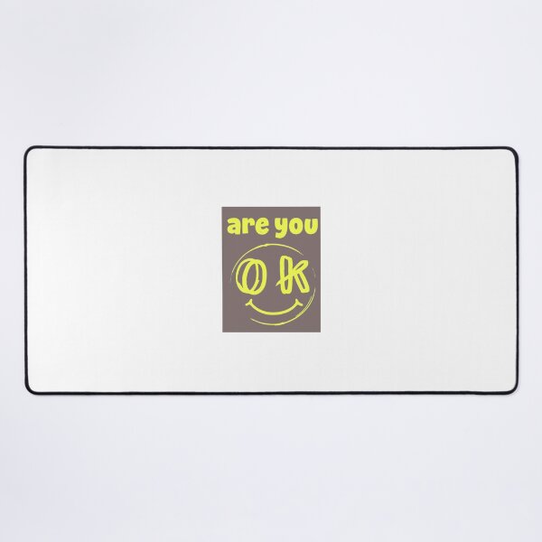 Item preview, Minimalist "Are You OK" Smiley Face Typography Art for Mental Health Awareness designed and sold by IINSPIRA.