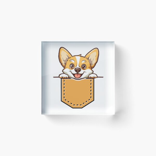 Item preview, Cartoon Corgi Peeking | T-Shirt designed and sold by NicolasGlowArt.