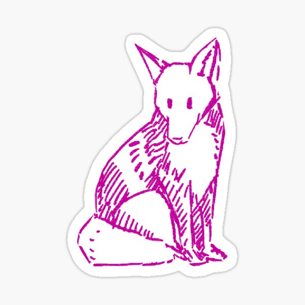Item preview, Fox drawing 2 pink designed and sold by luueese.