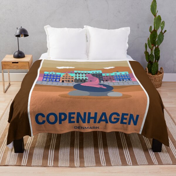 Item preview, LITTLE MERMAID : Vintage Copenhagen Denmark Harbor Abstract Statue Print designed and sold by posterbobs.