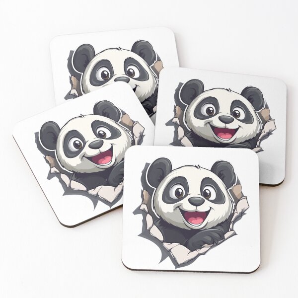 Item preview, Peeking Panda Sticker designed and sold by NicolasGlowArt.