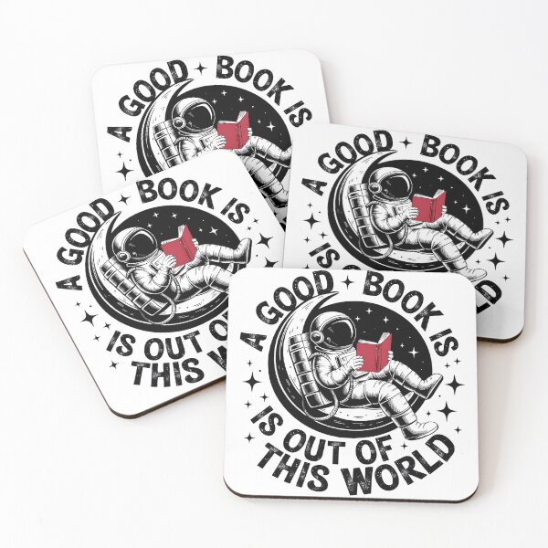 Item preview, A Good Book Is Out of This World – Astronaut Reading Design designed and sold by luckytua789.