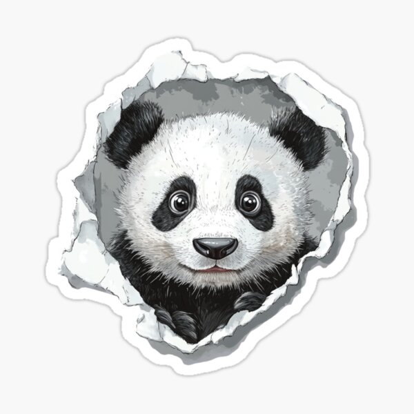 Item preview, Cartoon Panda Peeking | T-Shirt designed and sold by NicolasGlowArt.