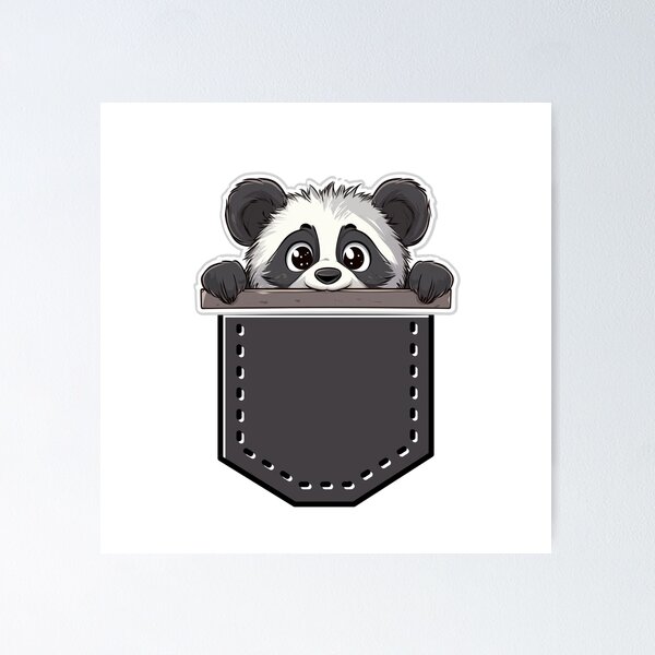 Item preview, Cartoon Panda and Pocket designed and sold by NicolasGlowArt.