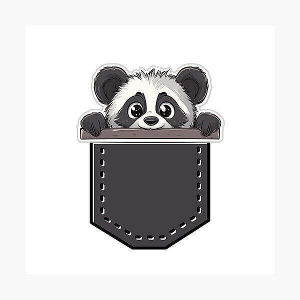 Item preview, Cartoon Panda and Pocket designed and sold by NicolasGlowArt.