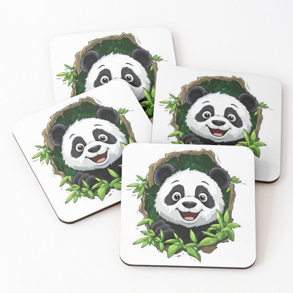 Item preview, Adorable Panda Peeking designed and sold by NicolasGlowArt.