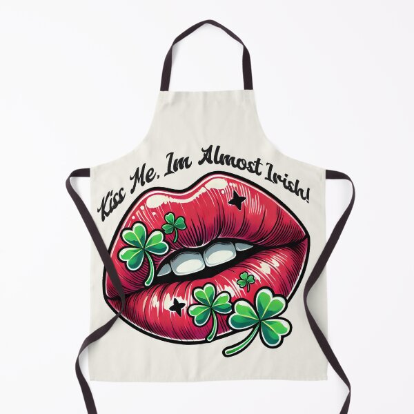 Item preview, Kiss Me, I'm Almost Irish – Adorable Irish-inspired Lips St Patricks Day Design - Romantic Irish Fun Pun Design - designed and sold by Dantin.