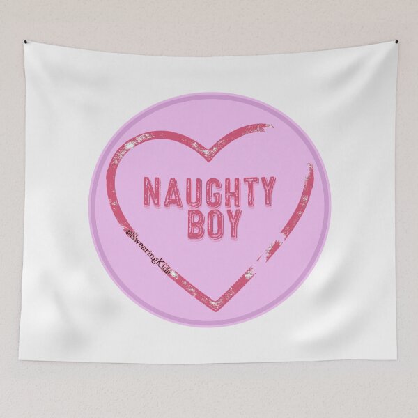 Item preview, Loveheart NAUGHTY BOY designed and sold by SwearingKids.