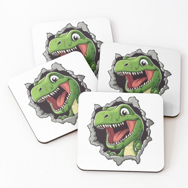 Item preview, Green Dinosaur Peeking designed and sold by NicolasGlowArt.