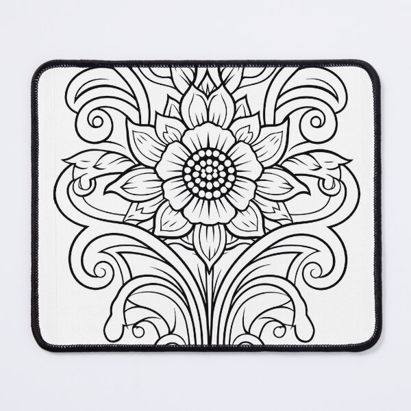 Item preview, Flower Design #66 Coloring Page Pattern designed and sold by DavidColoring.