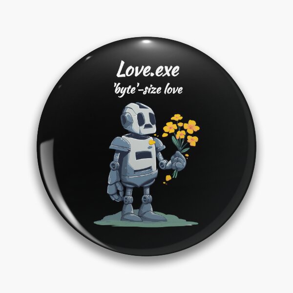 Item preview, "Love.exe: 'byte'-size love" funny robot love design designed and sold by TR_fairydesigns.