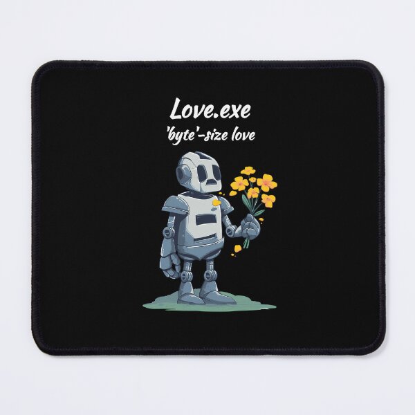 Item preview, "Love.exe: 'byte'-size love" funny robot love design designed and sold by TR_fairydesigns.