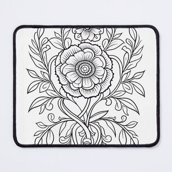 Item preview, Flower Design #67 Coloring Page Pattern  designed and sold by DavidColoring.
