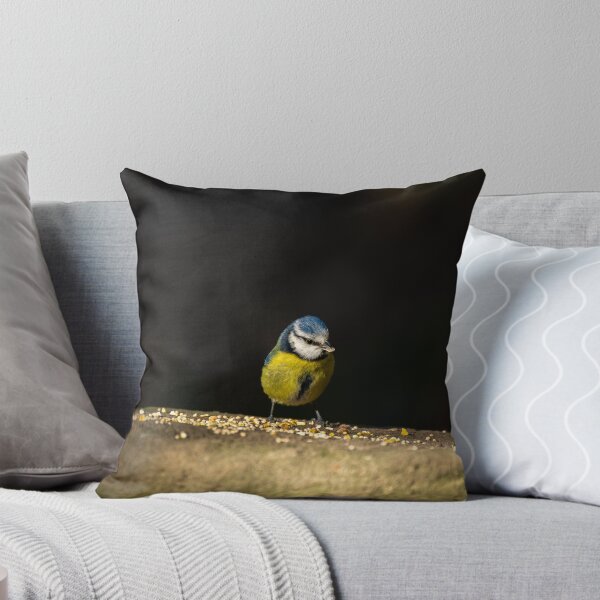 Item preview, Eurasian Blue Tit feeding on a stone wall. designed and sold by RobThorley.