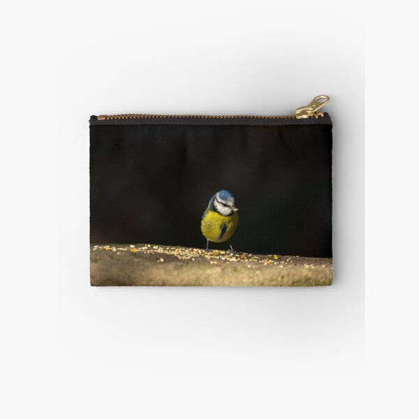 Item preview, Eurasian Blue Tit feeding on a stone wall. designed and sold by RobThorley.