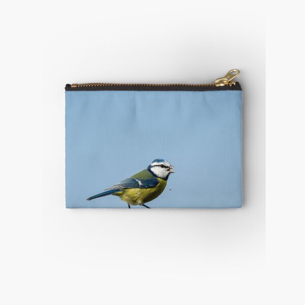 Item preview, Eurasian Blue Tit feeding on a stone wall. designed and sold by RobThorley.