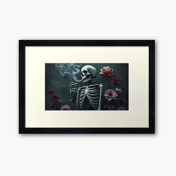 Artikel-Vorschau von The Smoking Skeleton, designt und verkauft von printsseraph.
