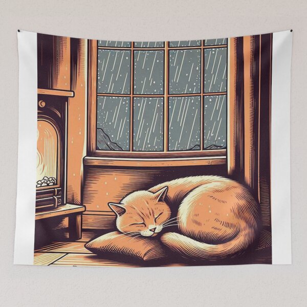 Item preview, Feline Fireside Bliss! designed and sold by Meemaart.